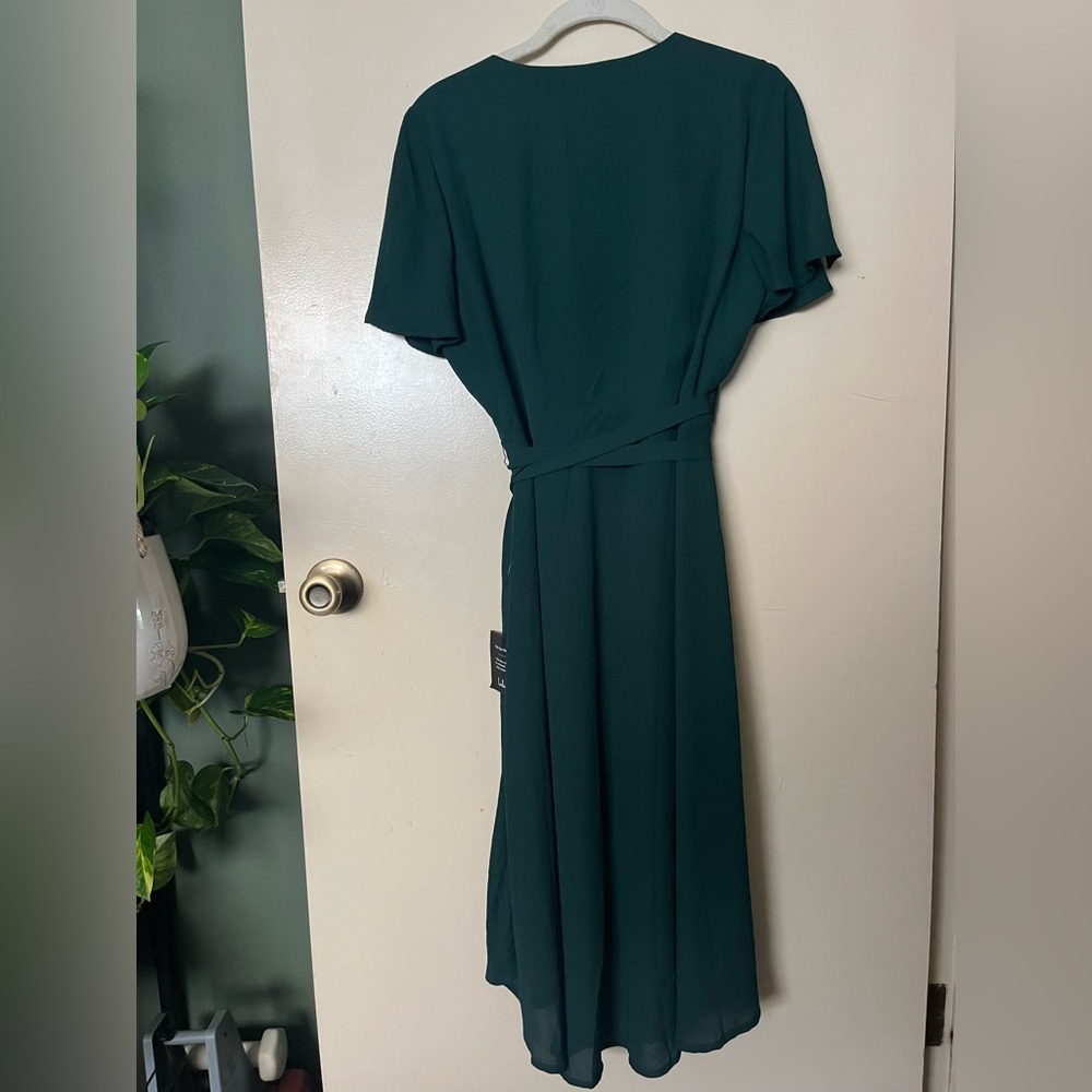 Lulus Deep Green Midi Dress - Picture 8 of 9